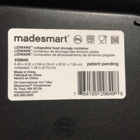 Madesmart LIDWARE collapsible food storage NEW holds 6.25 cups Meduim Deep - Picture 8 of 8